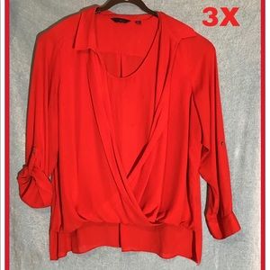 Beautiful red blouse  size3X